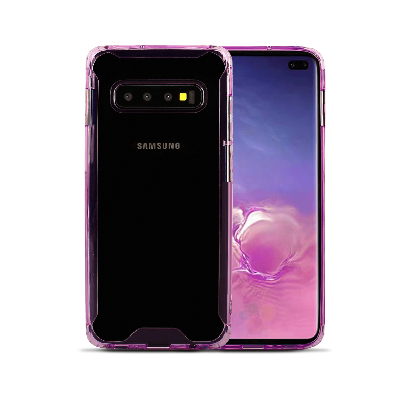 Galaxy S10+ (Plus) Clear Armor Hybrid Transparent Case (Purple)